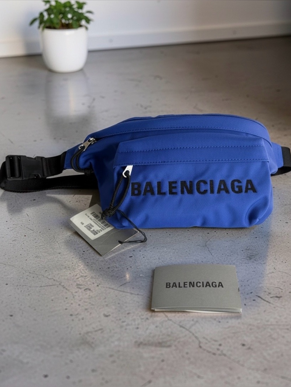Balenciaga Wheel Belt Bag Blue Nylon NWT Unisex